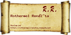 Rothermel Renáta névjegykártya