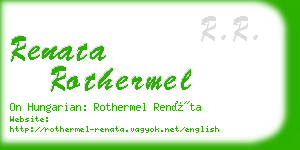 renata rothermel business card